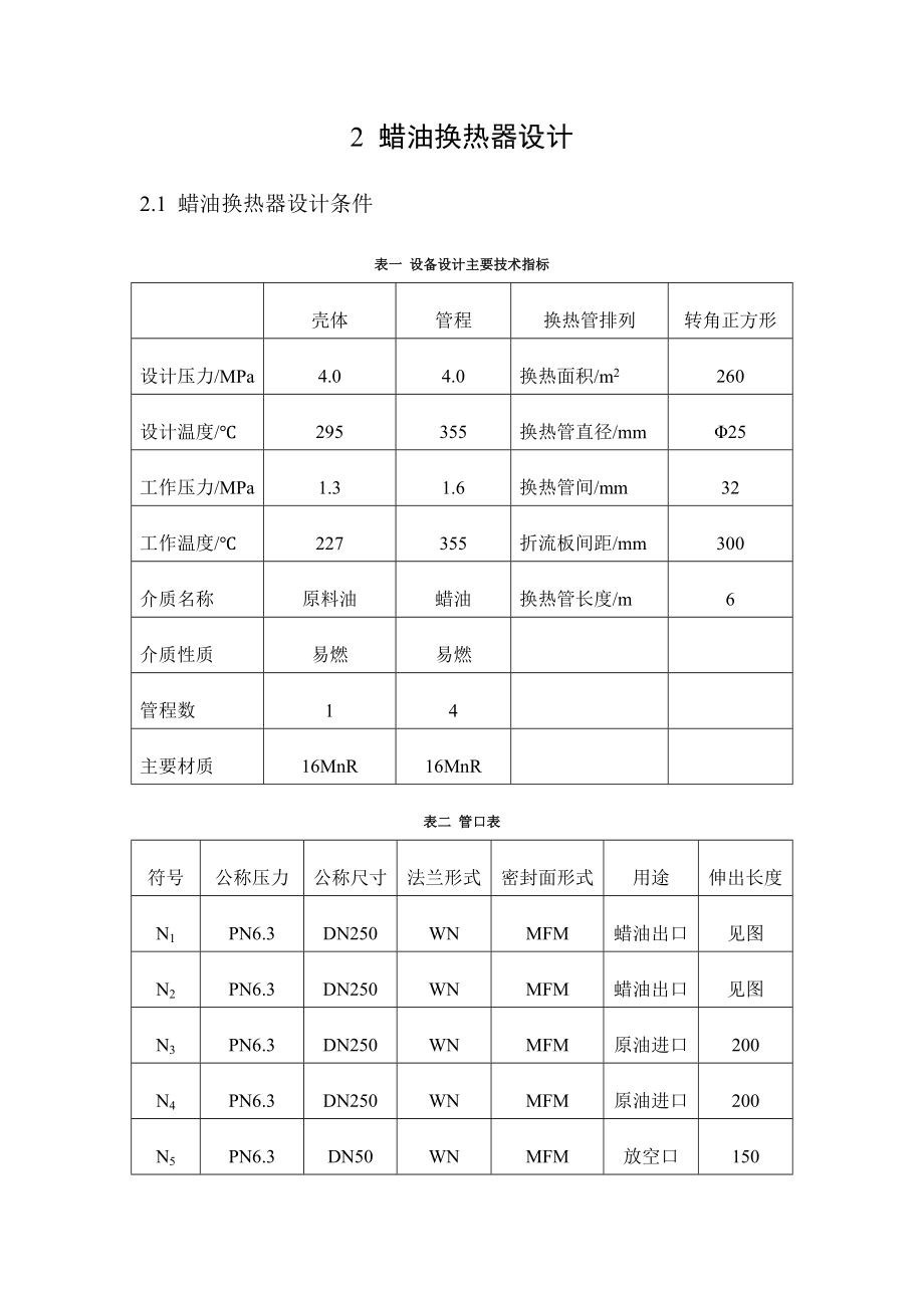 蜡油换热器设计过程装备与控制工程毕业设计.doc_第2页