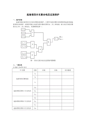 DGT801数字式发电机变压器保护装置调试大纲 起备变双分支复压过流1T.doc