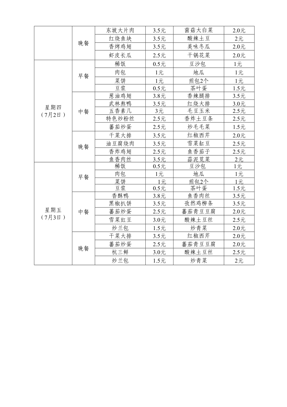 杭州市教育局直属学校食堂菜谱公示表.doc_第2页