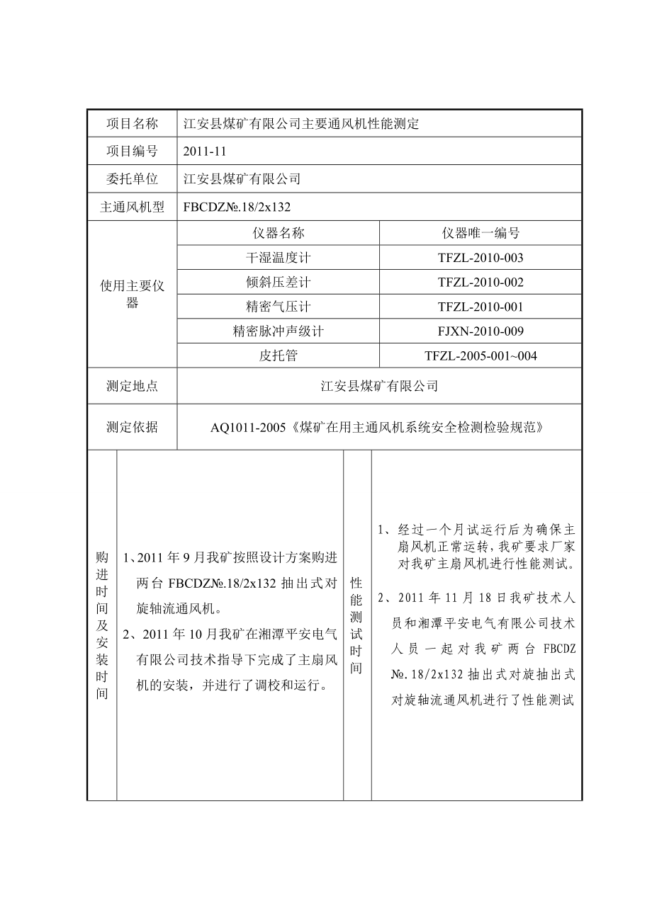 煤矿公司主要通风机性能测定报告.doc_第3页