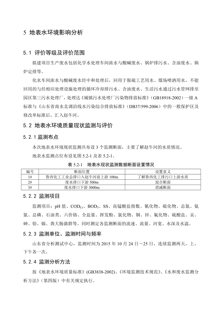 环境影响评价报告公示：MW背压机热电联集中供热地表水环境影响分析环评报告.doc_第1页