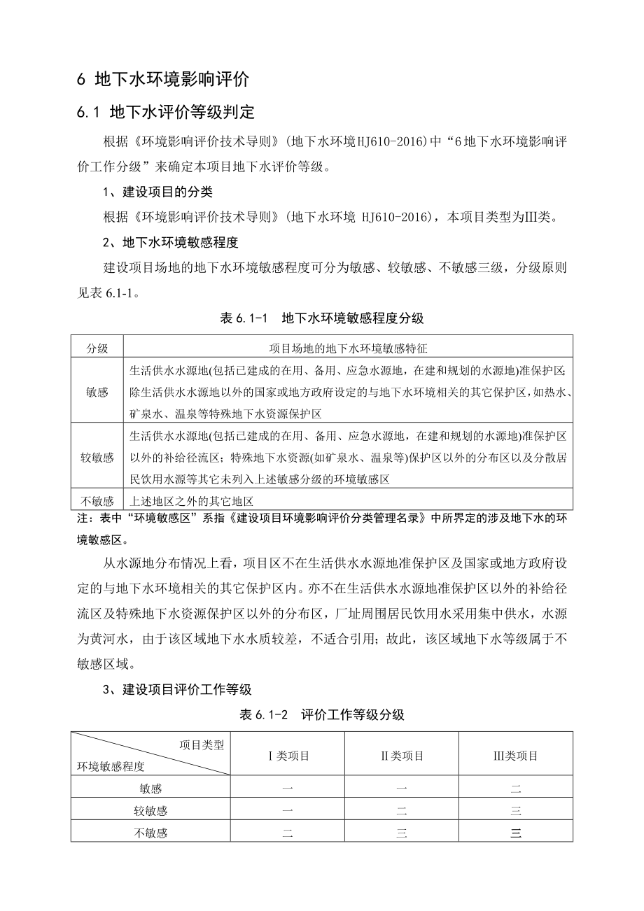 环境影响评价报告公示：煤化工园区热力中心背压机组技改地下水评价环评报告.doc_第1页