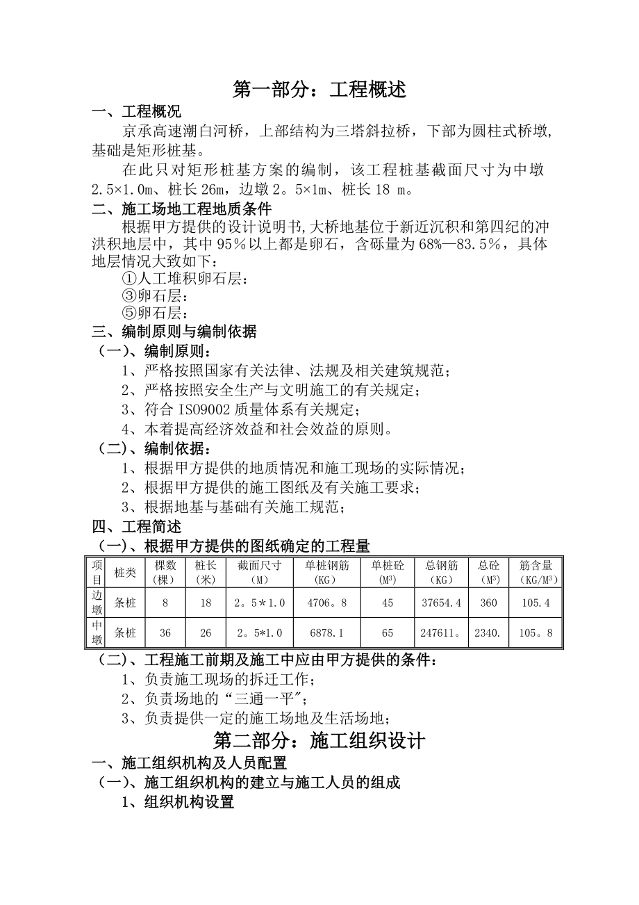 方桩施工方案(潮白河).doc_第2页