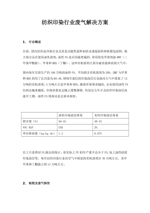 纺织印染行业废气解决方案.doc