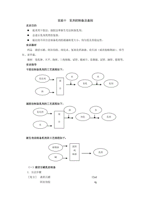 药剂学实验指导——乳剂的制备及鉴别.doc