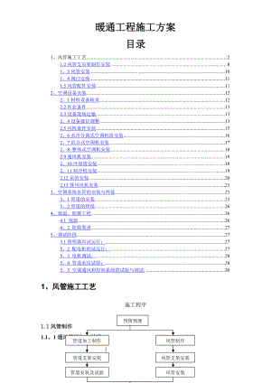 暖通工程施工方案模板.doc