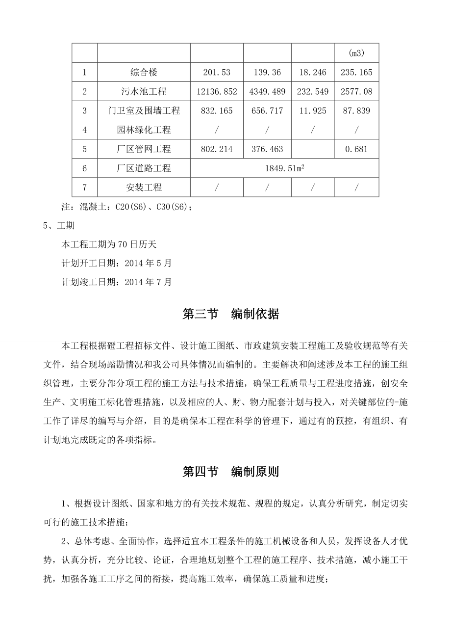 污水处理厂施工设计方案.doc_第2页