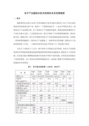 超纯水技术的现状及其发展趋势(1128).doc