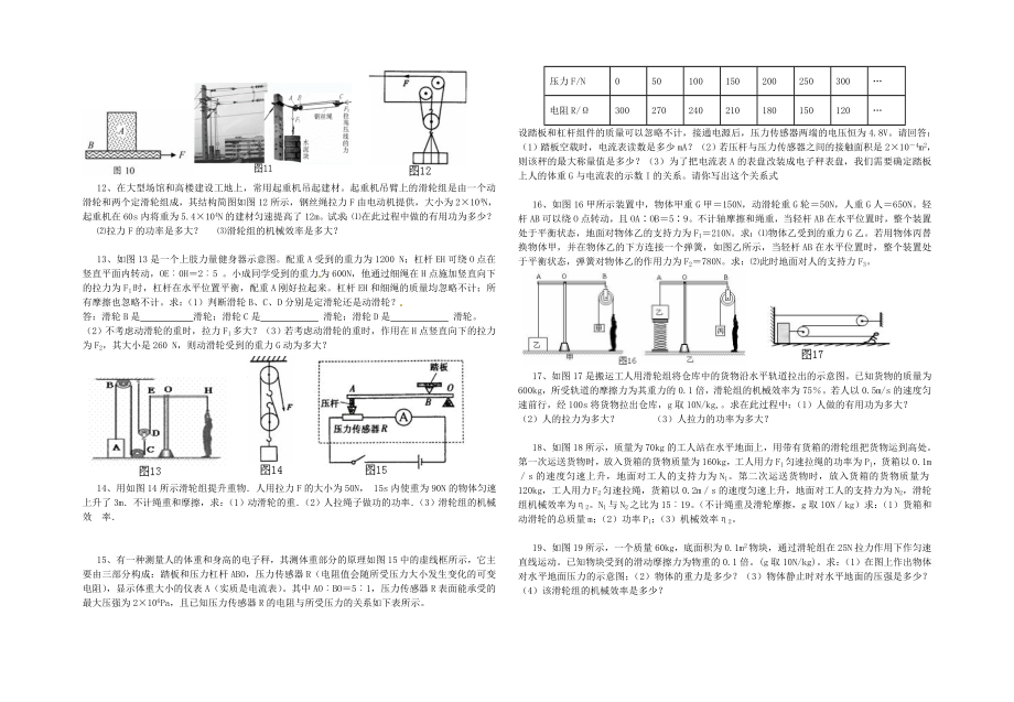 杠杆滑轮浮力综合计算题.doc_第2页