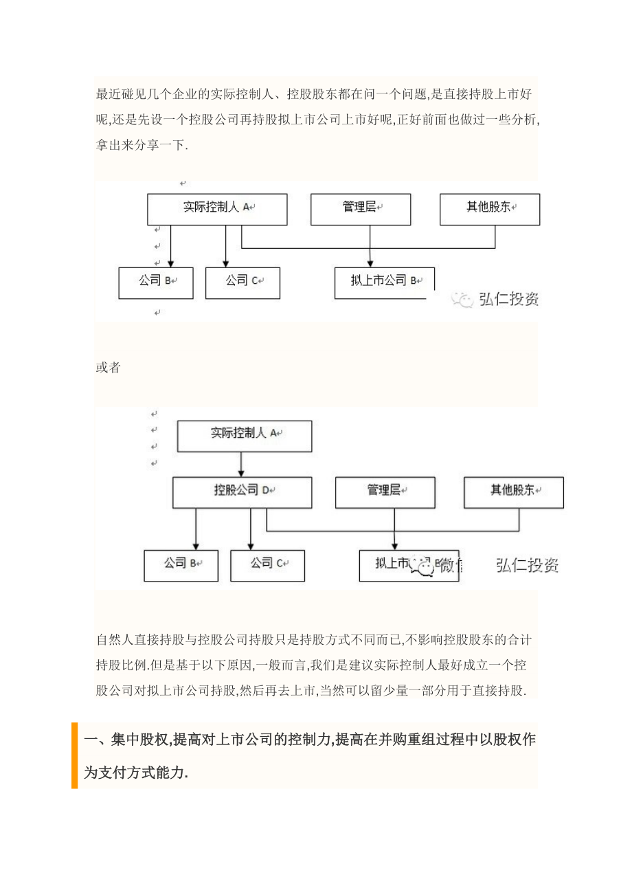 新三板IPO：拟上市公司股权结构顶层设计方案.docx_第1页