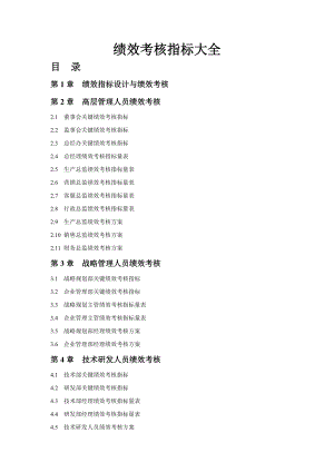 最全面的绩效考核方案及指标库.doc