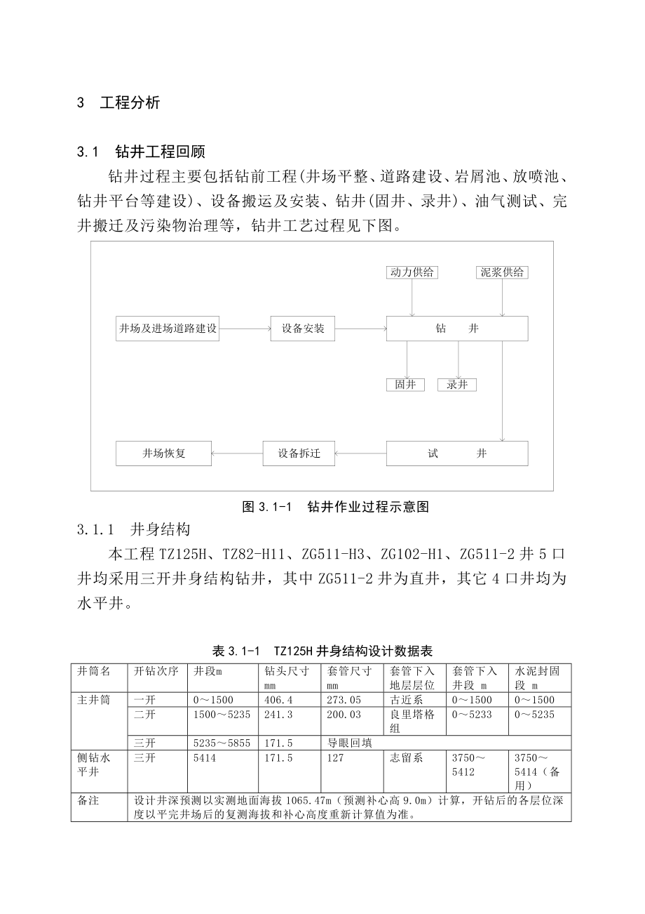 3塔里木油田塔中TZ125H等5口井采油气工程 环境影响因素分析(塔二联)1106.doc_第1页