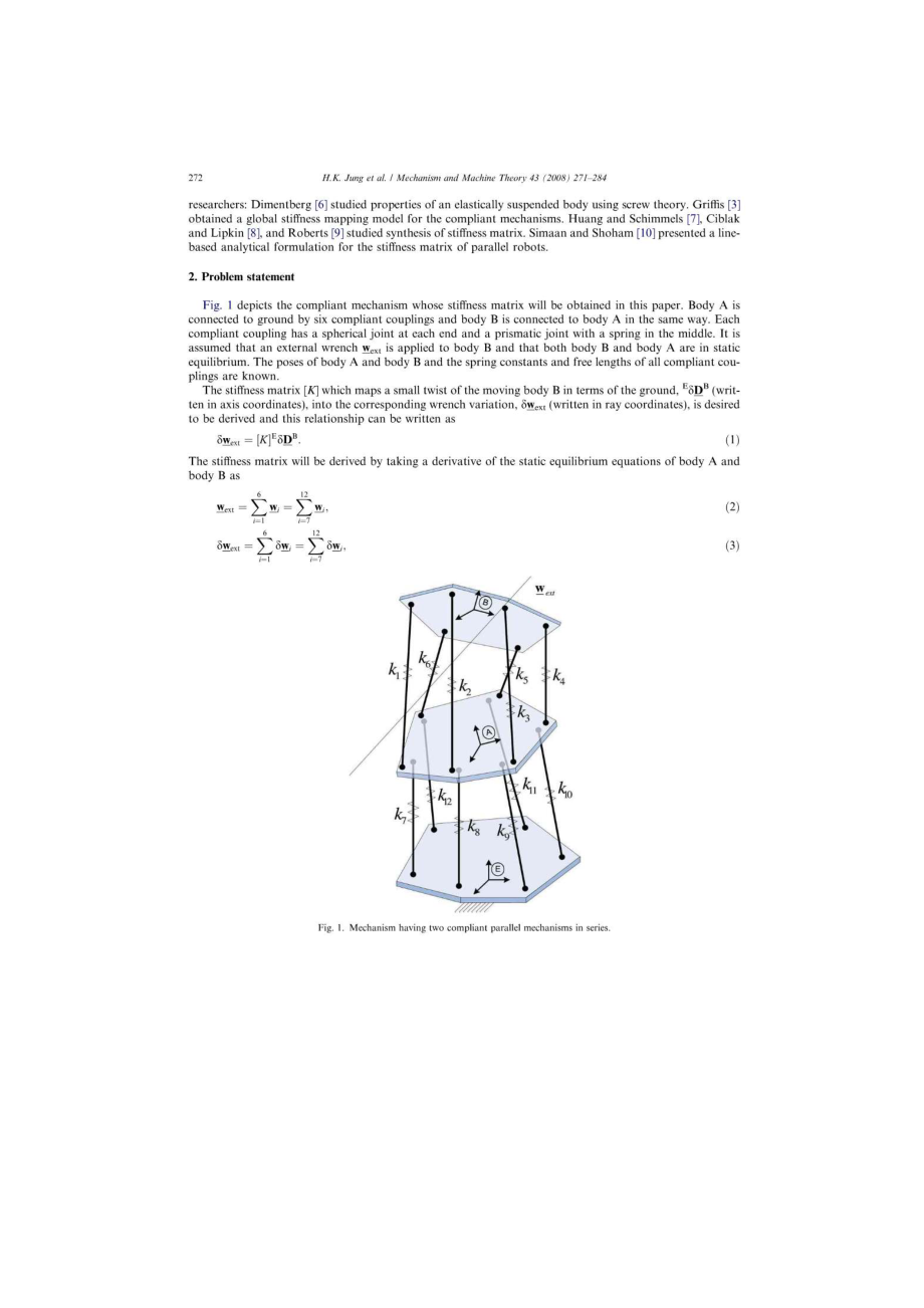 StiffnessmappingofcompliantparallelmechanismsinaserialarrangementMechanismandMachineTheory.doc_第2页