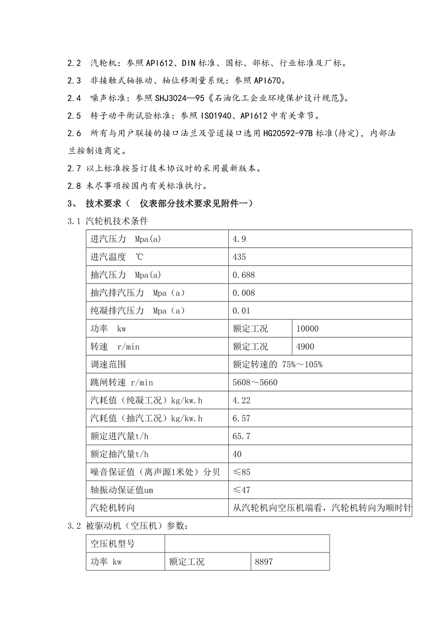 药业有限公司 驱动空压机用抽汽凝汽式汽轮机技术协议.doc_第3页