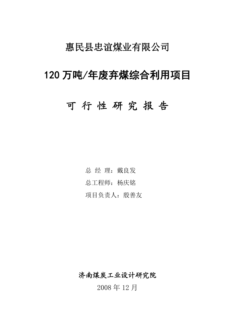 120万吨废弃煤综合利用项目.doc_第2页