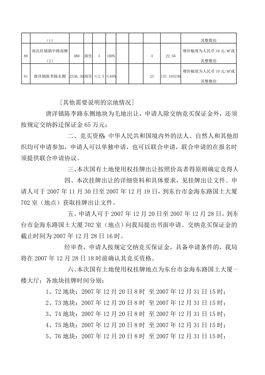 东台市国有土地使用权挂牌出让公告第20号.doc_第2页