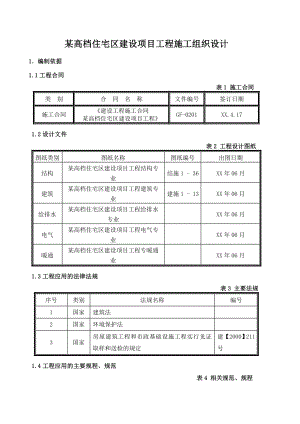 某高档住宅区建设项目工程施工组织设计.doc