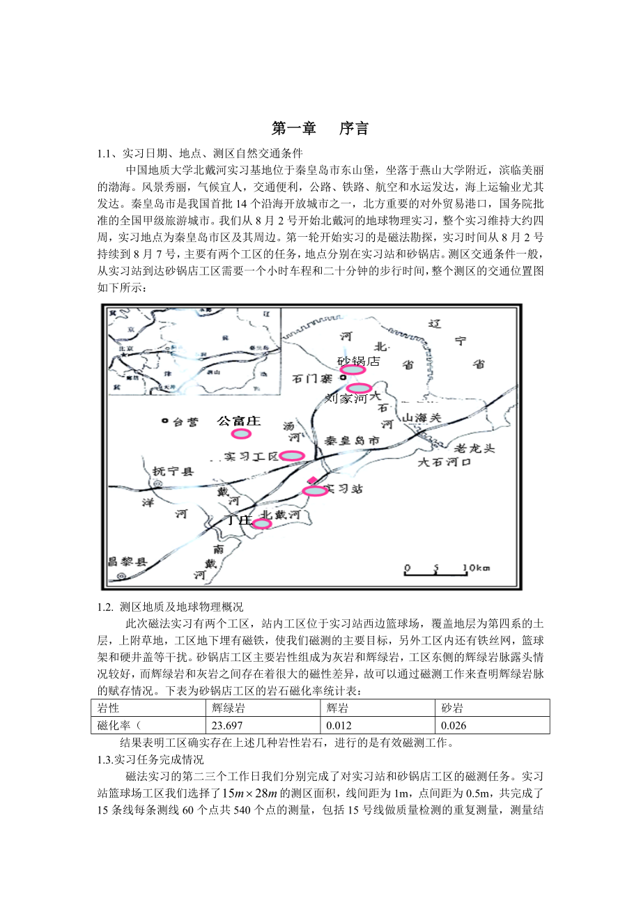 磁法勘探实习报告.doc_第2页