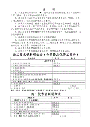 施工技术资料明细表.doc