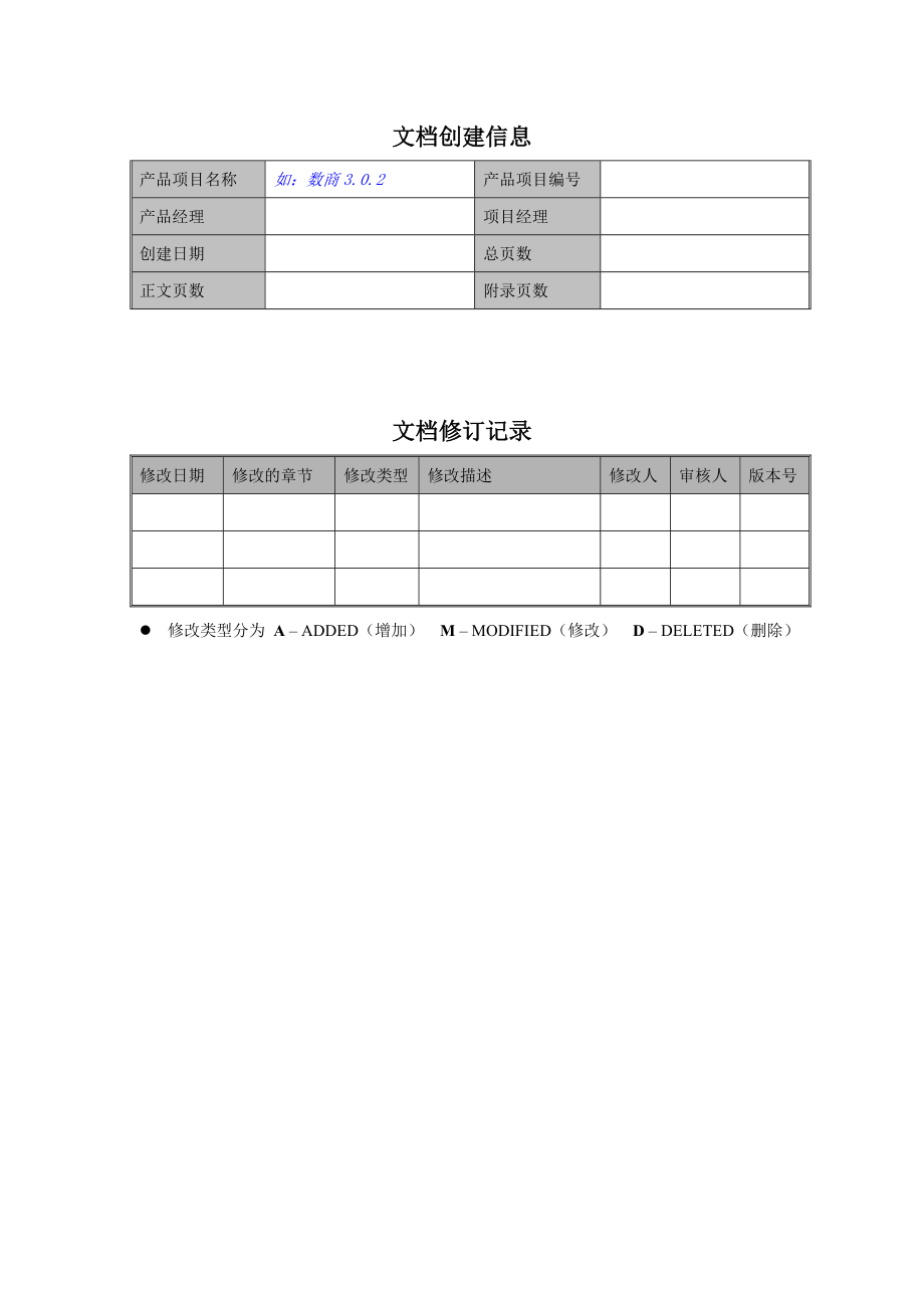 01产品项目非功能需求规格说明书模版.doc_第2页