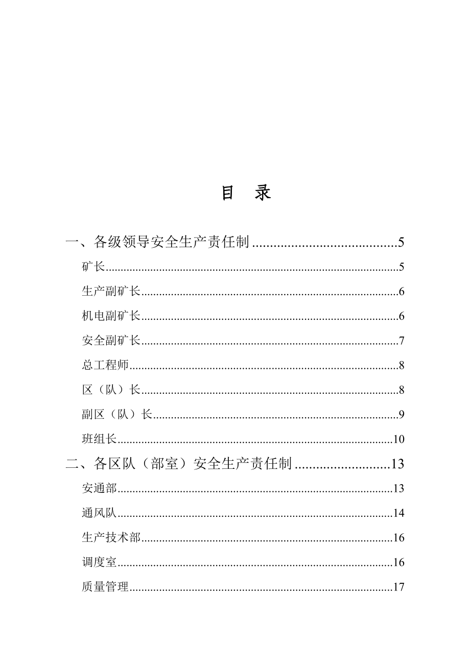 某某煤矿安全生产责任制汇编.doc_第2页