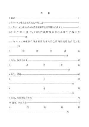 【精品】产30万吨直接还原铁生产线项目可行性研究报告.doc