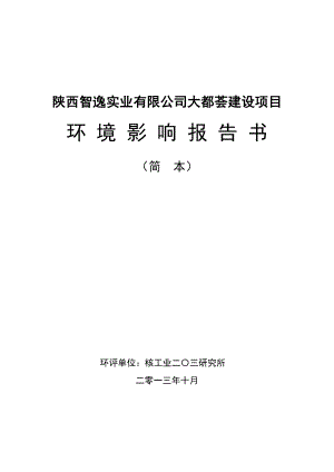 西安高新大都荟项目环境影响评价报告书简本.doc