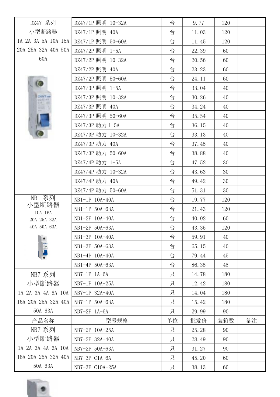 正泰电器价格本.doc_第2页