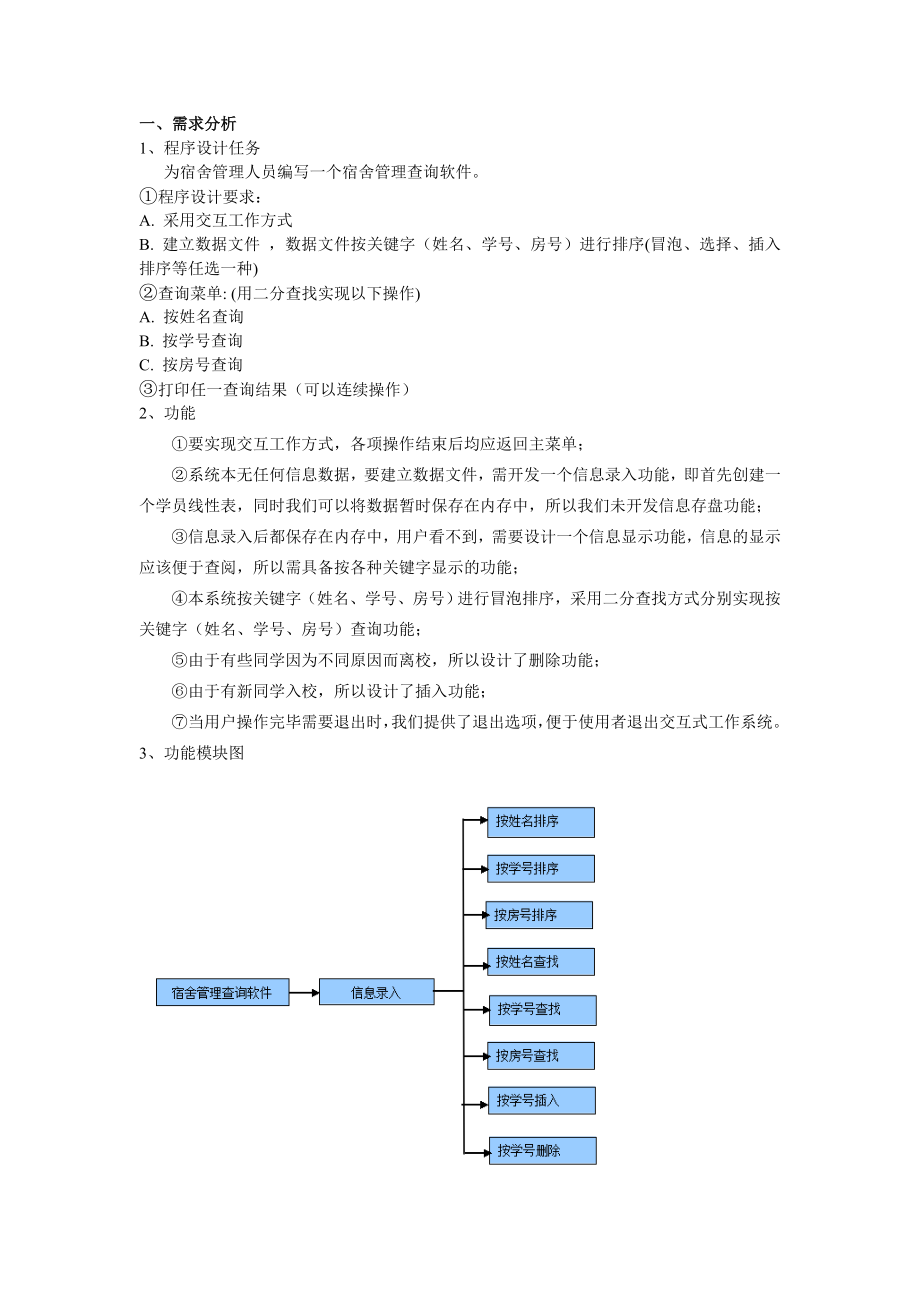 数据结构课程设计——宿舍管理查询软件要点.doc_第2页