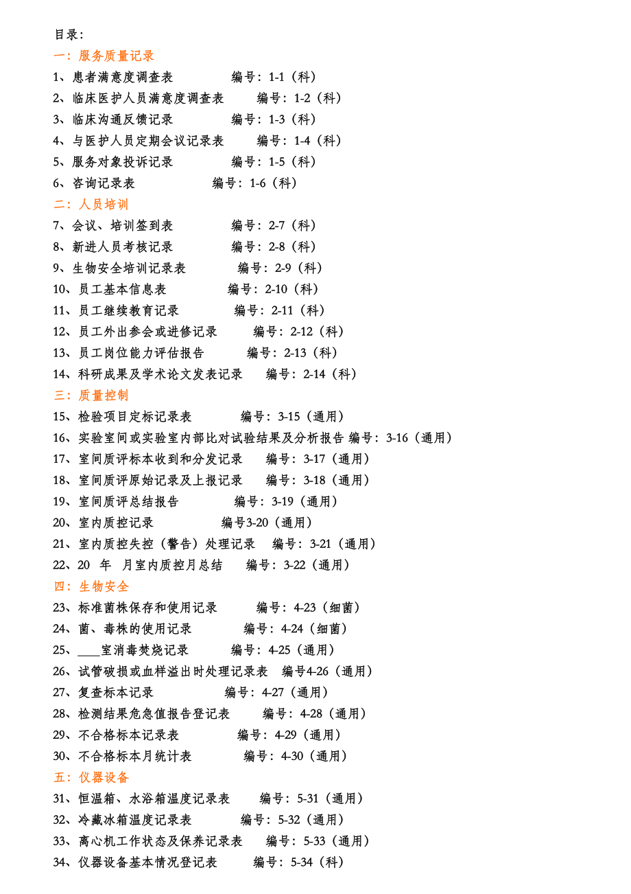 检验科各种通用记录表.doc_第1页