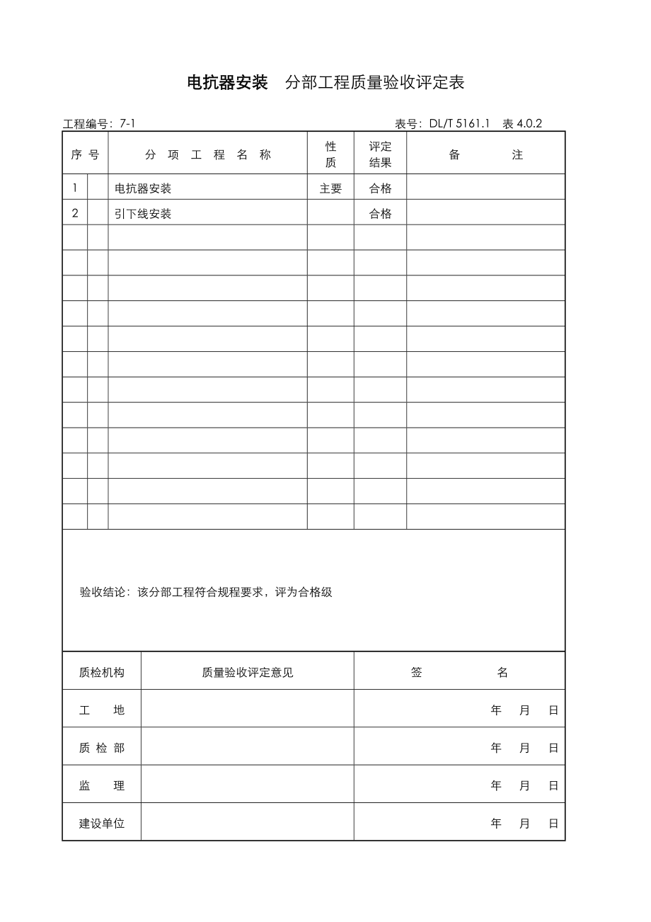 无功补偿装置安装单位工程质量验收评定表.doc_第2页