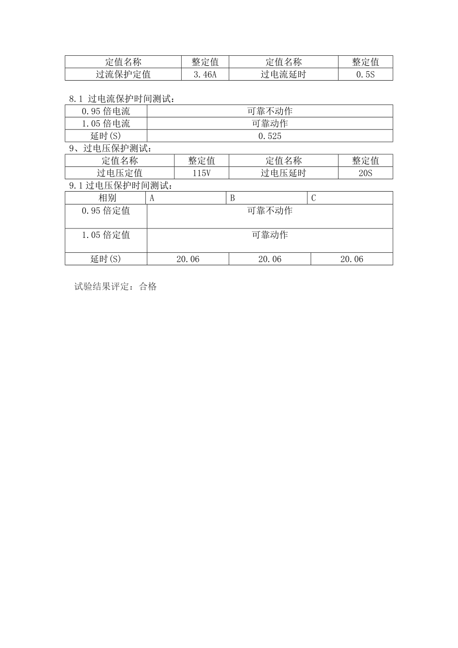 10kV保护测控试验报告.doc_第2页