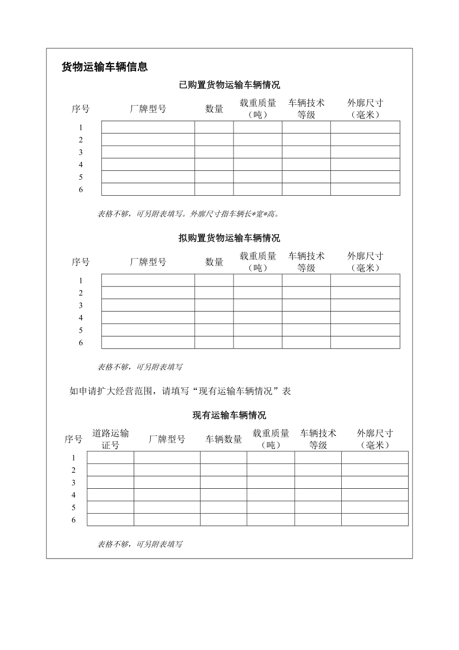 普通道路货物运输经营申请表(电子版).doc_第3页