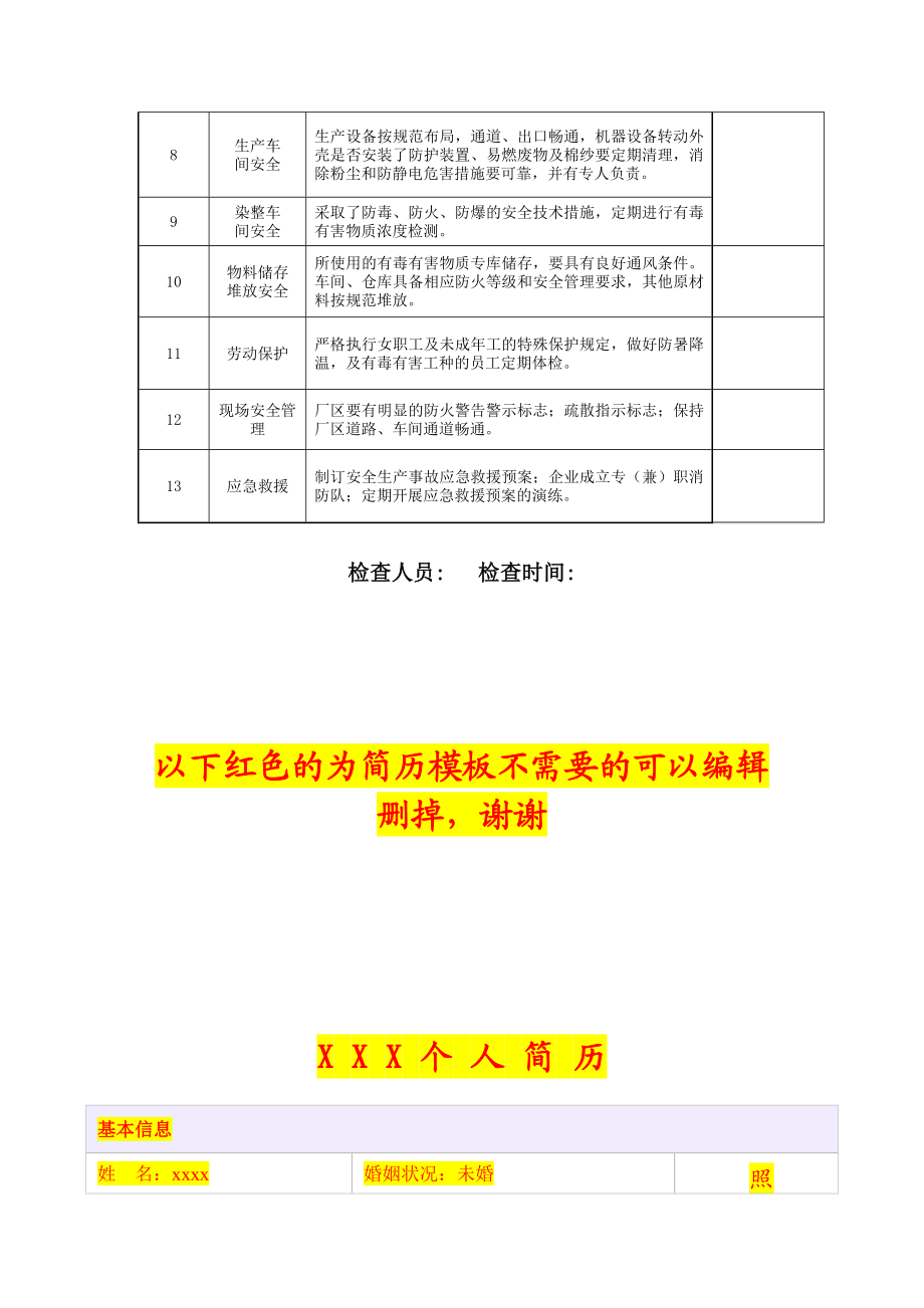 纺织服装加工企业安全生产检查表.doc_第2页