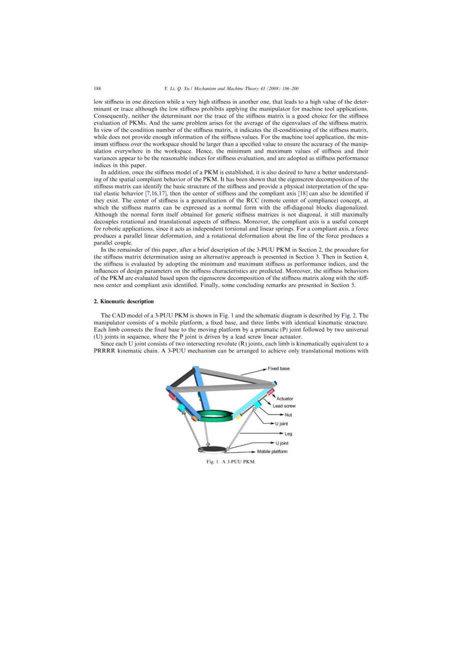 Stiffnessanalysisfora3PUUparallelkinematicmachineMechanismandMachineTheory.doc_第3页