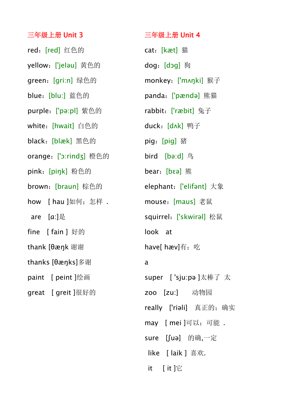 最新人教版PEP小学英语单词表(带音标).doc_第2页