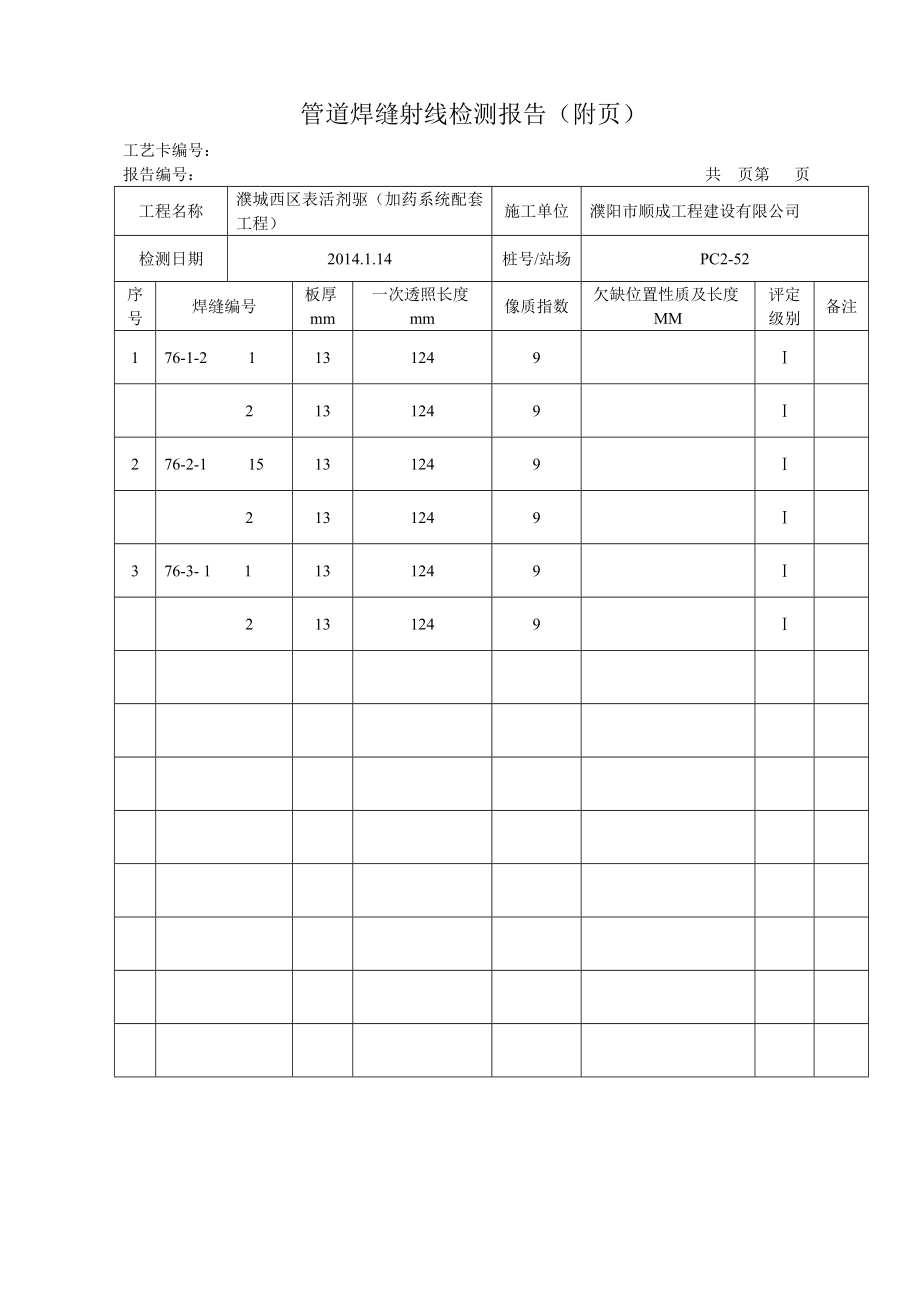 管道焊缝射线检测报告.doc_第2页