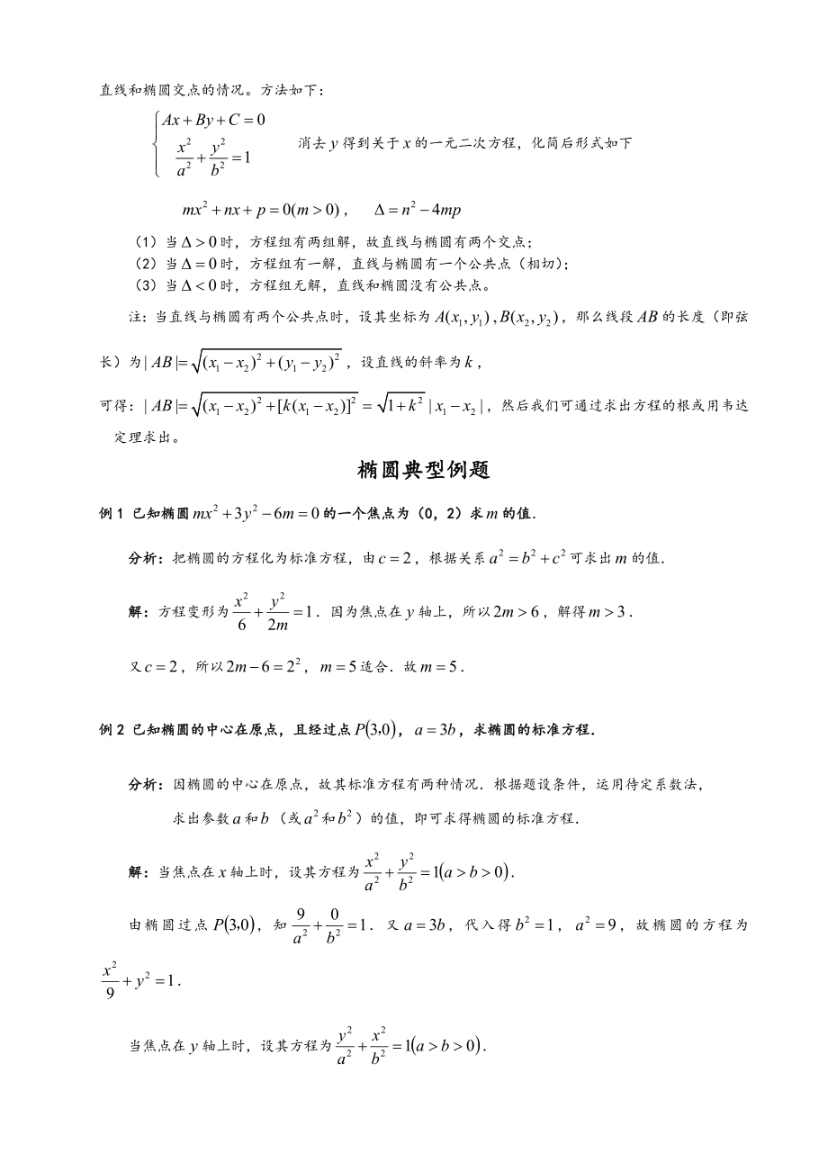 椭圆知识点归纳总结材料和经典例题.doc_第3页