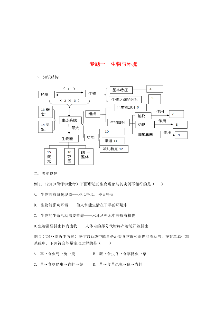 最新人教版中考生物专题复习资料(全初中-附答案).docx_第2页