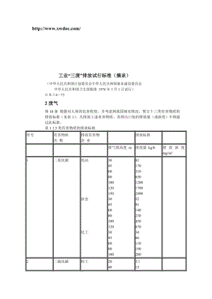 gbj473工业三废排放试行标准（摘录）.doc