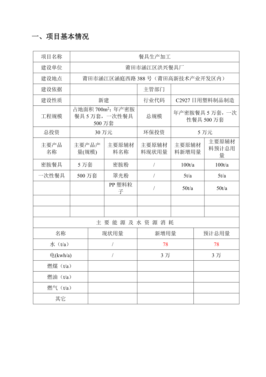 环境影响评价报告公示：莆田市洪兴餐具厂报告表环评报告.doc_第2页