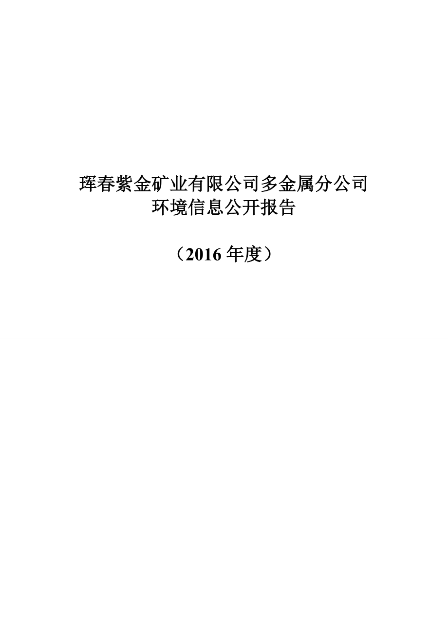 珲紫金矿业有限公司多金属分公司.doc_第1页