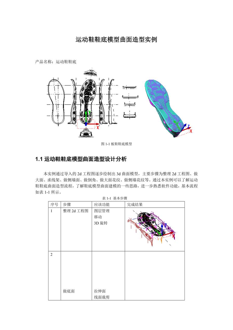 运动鞋鞋底模型曲面造型实例.doc_第1页