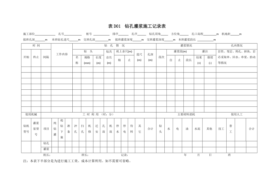 灌浆工程施工记录和成果图表.doc_第2页