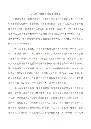 公安新任集体谈话会强调发言.docx