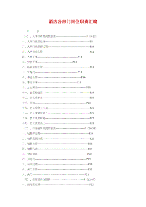 酒店各部门岗位职责汇编.doc