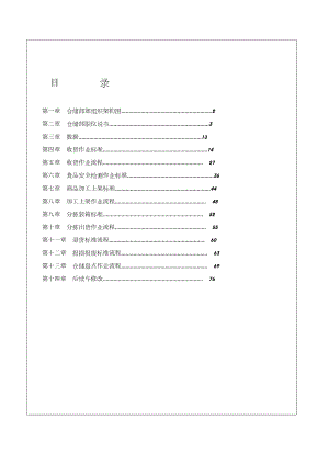 物流部仓储标准流程作业指导书.doc