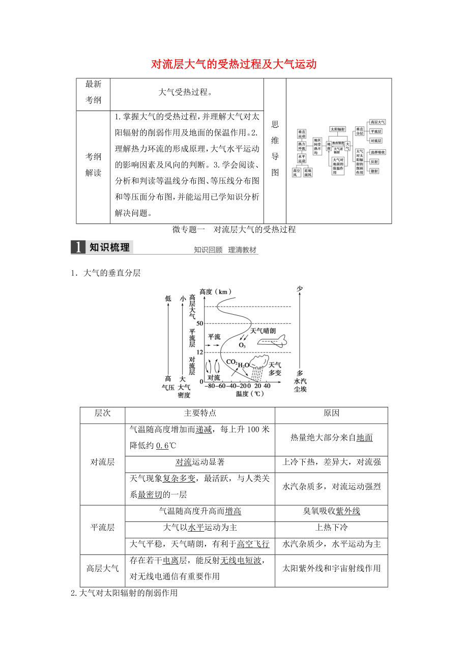 第5讲--对流层大气的受热过程及大气运动汇总.doc_第1页