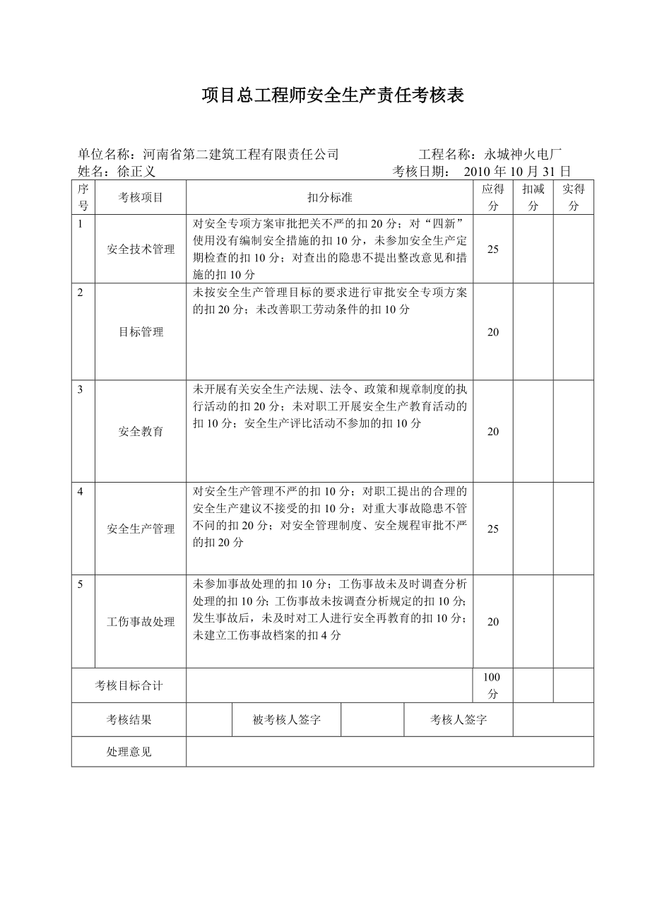 管理人员安全生产责任制考核汇总表.doc_第3页