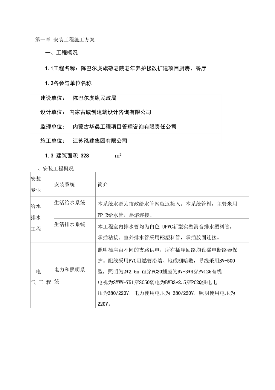 电气给排水安装工程施工方案备课讲稿.docx_第1页